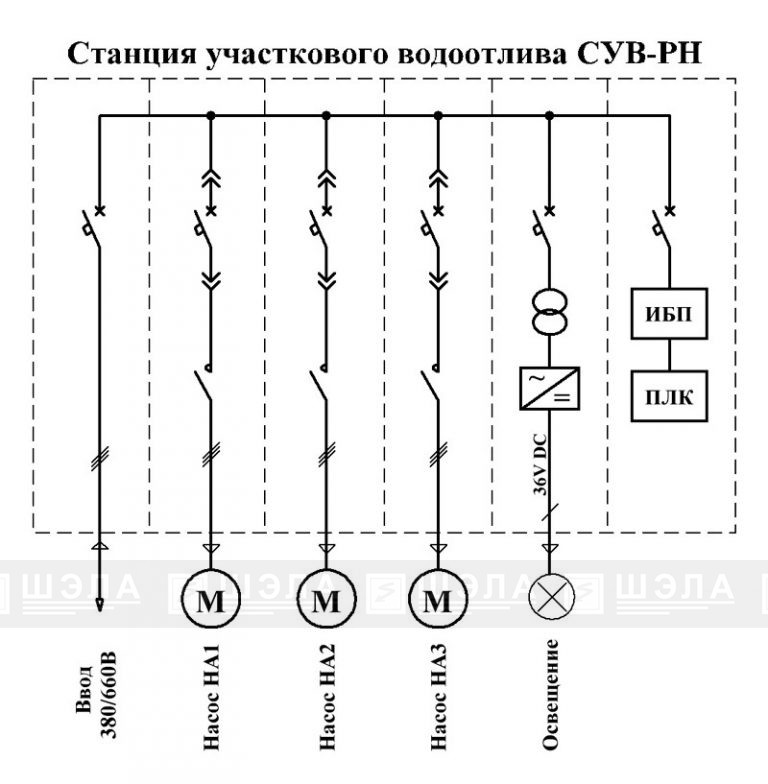 Как обозначается тепловое реле на однолинейной схеме